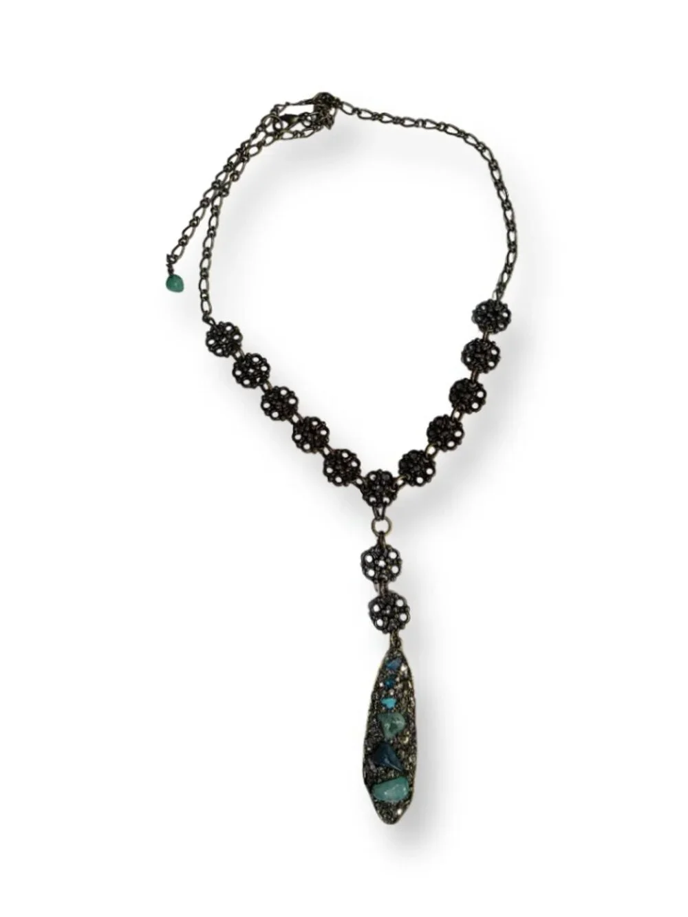 Turquoise and Pyrite Necklace